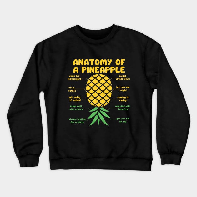 anatomy of a pineapple Crewneck Sweatshirt by Myartstor 